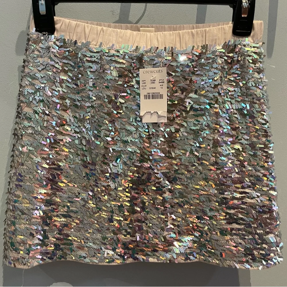 Crewcuts girls Iridescent Sequin Mini Skirt nwt - Picture 1 of 5